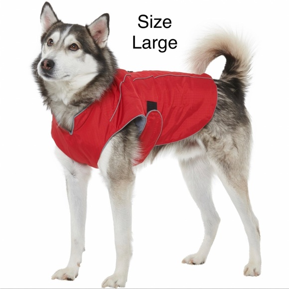 Eddie Bauer Other - Eddie Bauer Pet Apparel Dog Harness Jacket Windbreaker Fleece Lined Red Large